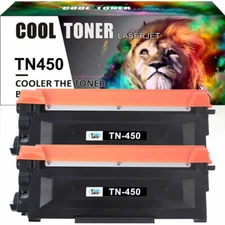2PK New TN-450 Toner Cartridge for Brother TN420 HL-2240 2270DW MFC-7860DW 7360N