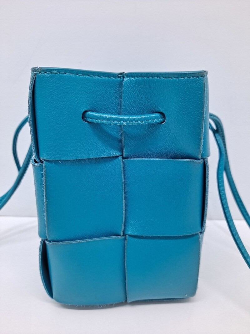 Bottega Veneta Blue Cassette Mini Bucket Bag | eBay