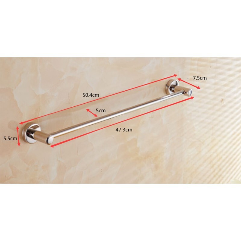 AntiRust Stainless Steel Bath Towel Rail Hanger Wall Mounted Bathroom