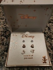 HTF Limited DISNEY Silver Plated Rose Gold MINNIE MOUSE 3 Pair EARRING Set
