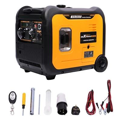 MAXPEEDINGRODS Petrol Generator Silent Inverter 5.0KVA Rated 5.5KW Max Electric Start Wheel Kit