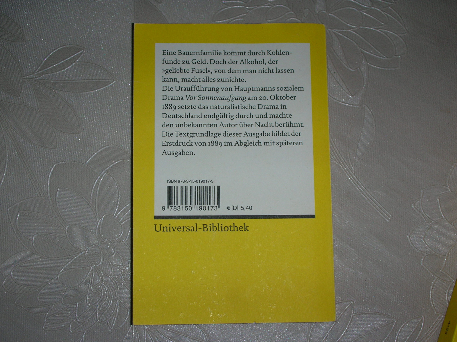 Vor Sonnenaufgang Von Gerhart Hauptmann Vor Sonnenaufgang von Gerhart Hauptmann (2017, Taschenbuch