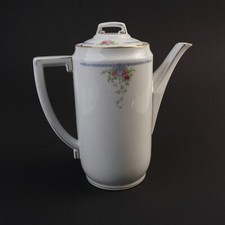 Hutschenreuther Selb Kaffeekanne Art Deco Porzellan ca. 23 cm hoch