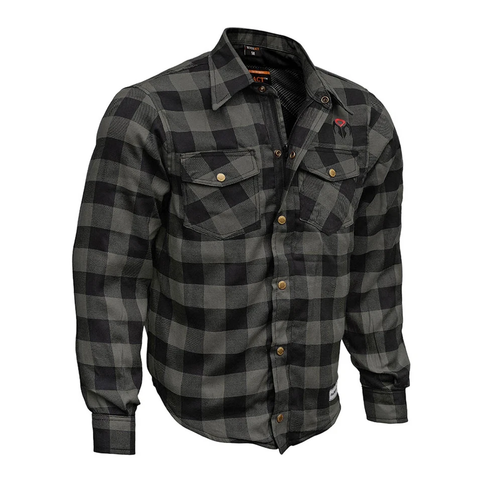 Camisa de franela reforzada con armadura CE RIDERACT® para hombre Foto 3 de 4