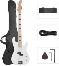 GP Series Full Size Electric Bass Guitar 4 String Beginner Kit Canadian Maple Fi