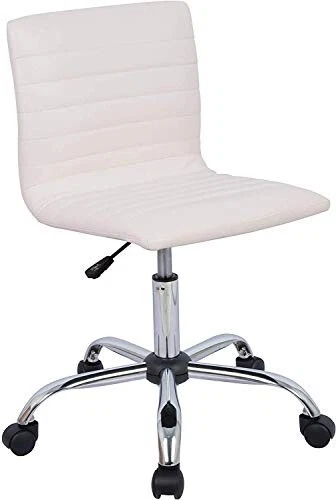 Home Office Chair Computer Chair Adjustable Height Ribbed Armless