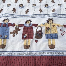 Mine Yours Raggedy Ann Love Tied by Heart Strings 1997 Fabric 44 X 2.33 Yards