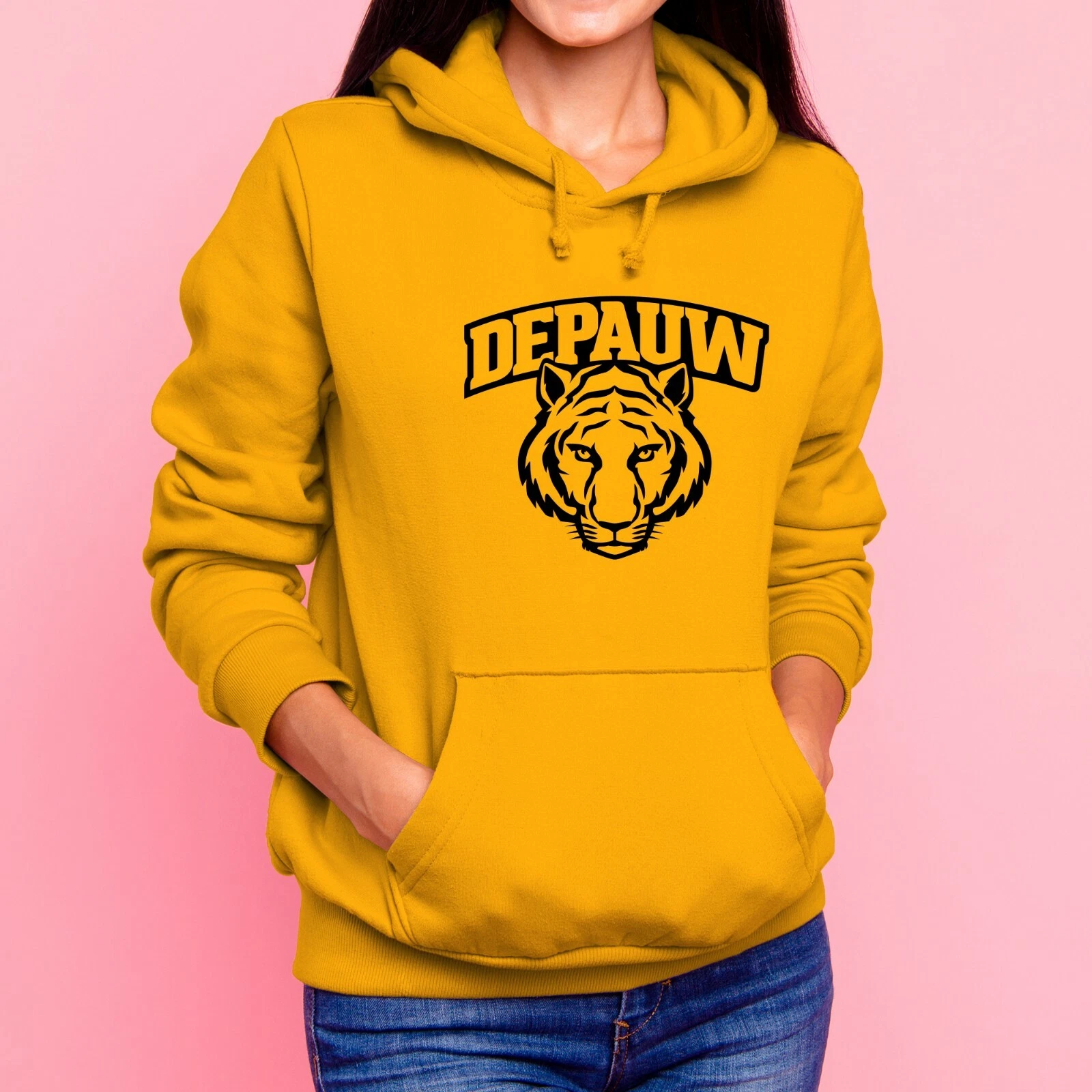 Depauw Tigers Arch Logo Hoodie
