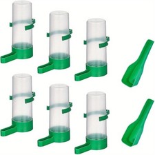 1set Automatic Bird Water Bottle 6 pcs 140ml Automatic Bird Feeder and 2 pcs