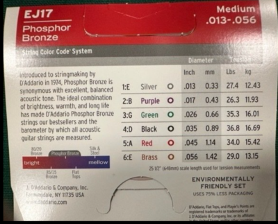D'Addario Corde Chitarra Acustica | Corde Per Chitarra Acustica | Corde Acustica | EFT17 Set Corde Acustica Flat Tops Phosphor, Bronzo, 13-56 - Foto 4