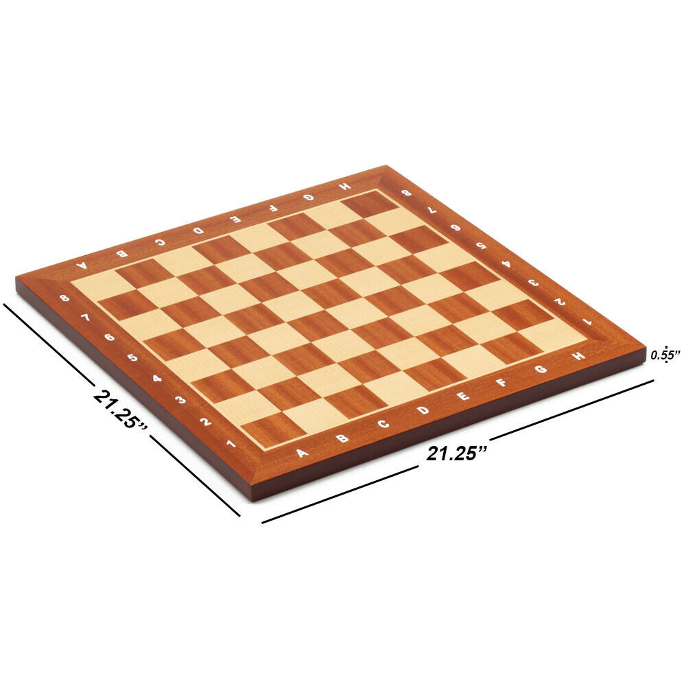 19 Folding Wooden Chess Board - Sycamore & Mahogany – Chess House