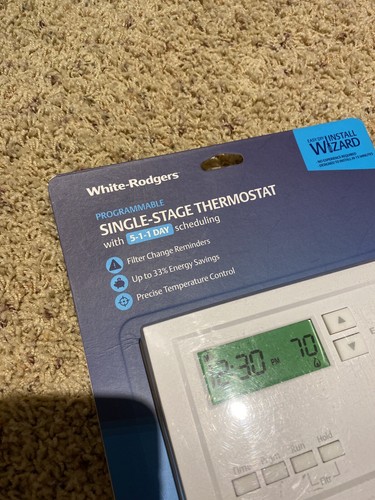 White-Rodgers Programmable Single Stage Thermostat with 5-1-1 Scheduling P210 - Picture 2 of 5