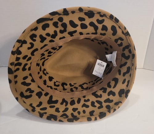 Chico's Wool Marley Fedora Hat One Size Animal Print NWT Cheetah 🐆 Retail $59 - 第 6/9 張圖片