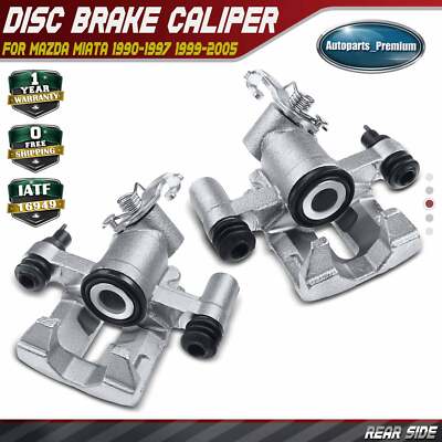 2Pcs Rear Disc Brake Caliper with 1 Piston for Mazda Miata 1990-1997 1999-2005