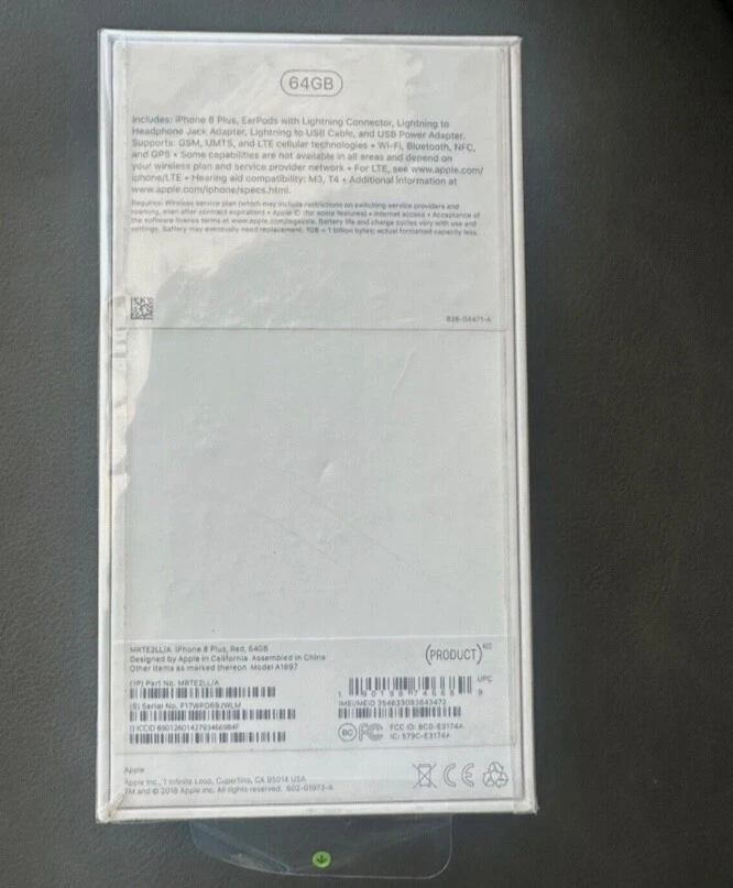 Apple iPhone 8 Plus MRTE2LL/A- 64 GB Red T-Mobile Brand New Sealed-Genuine Phone - Image 4 of 4