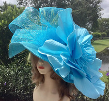 Women's Kentucky Derby Hat Church Tea Party Hat With Brim