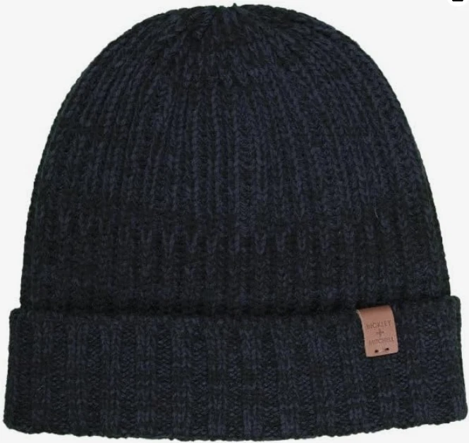 Gorro básico acanalado Bickley & Mitchell para hombre, azul marino torcido, talla única Foto 3 de 3