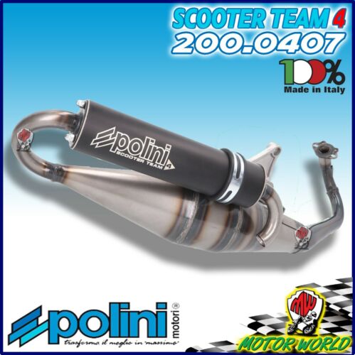 200.0407 Silenciador POLINI Scooter Team 4 Piaggio Zip 50 2T Sp H2O 2004 2005 - Imagen 1 de 1