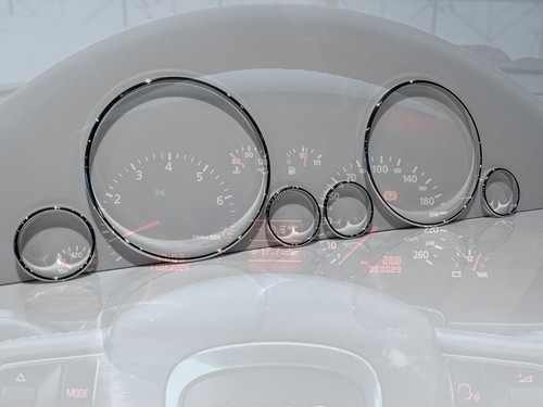 For Audi A6 C5 1997-2004 Polished Aluminum Trim Rings for Instrument Cluster x6 - Picture 2 of 9