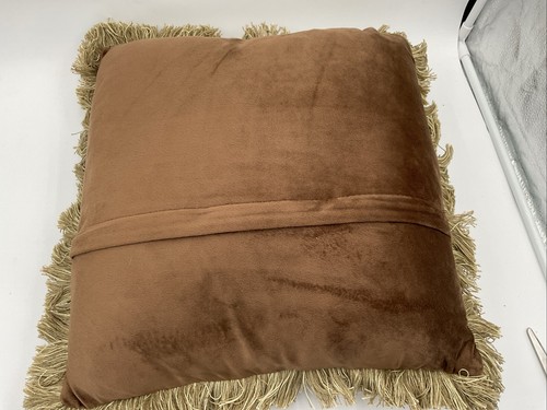 Carstens Loon Rustic Cabin Throw Pillow Featuring Loon W/ Fring Edges 18X18 - Picture 8 of 10