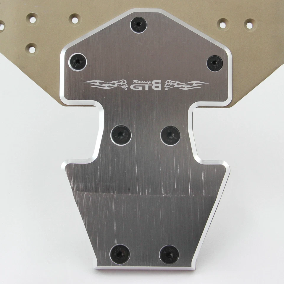GTB CNC Aluminum 1/5 RC Car LOSI 5ive - T Front Chassis Guard Skid Plate Part - Image 3 of 3