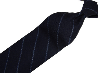 Bespoke By David August Black Striped Woven Silk Tie 59''L x .3.25''W