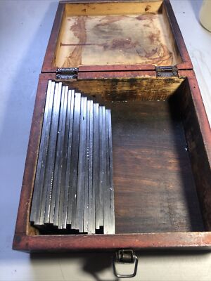 Set Of Handmade 6  Long 1/8  Thick Parallels In Wood Box 1-5/8-1/2 