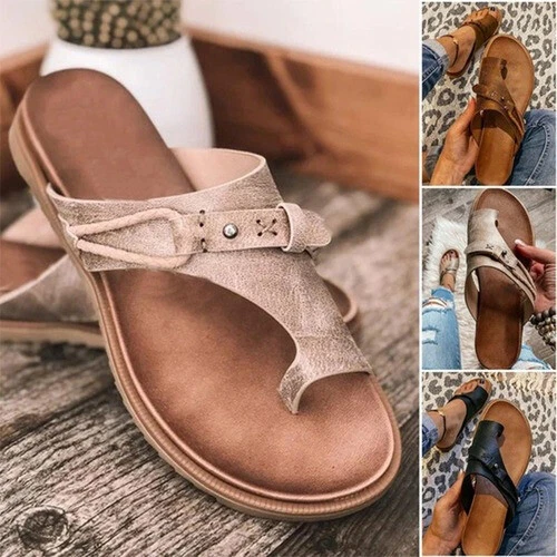 Casual Orthotics Slipper Correction Open Toe Sandals Heel Flip Flops Beach Shoes