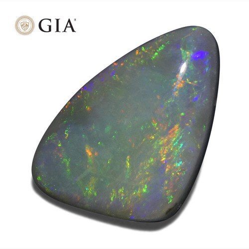 6.39ct Freeform Gray Opal GIA Certified Australia - Picture 6 of 15