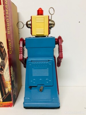 CHIEF ROBOTMAN~TIN & PLASTIC~ACTION TOY~HA HA TOY / CHINA~MIB | eBay