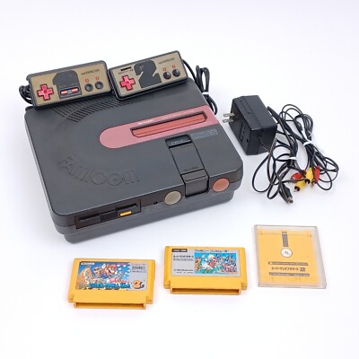 SHARP Twin Famicom FC AN-500B Black Console Bundle Mario Japanese