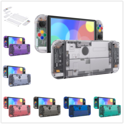 Clear Backplate Shell Case Buttons Replacement for Nintendo Switch OLED Console 