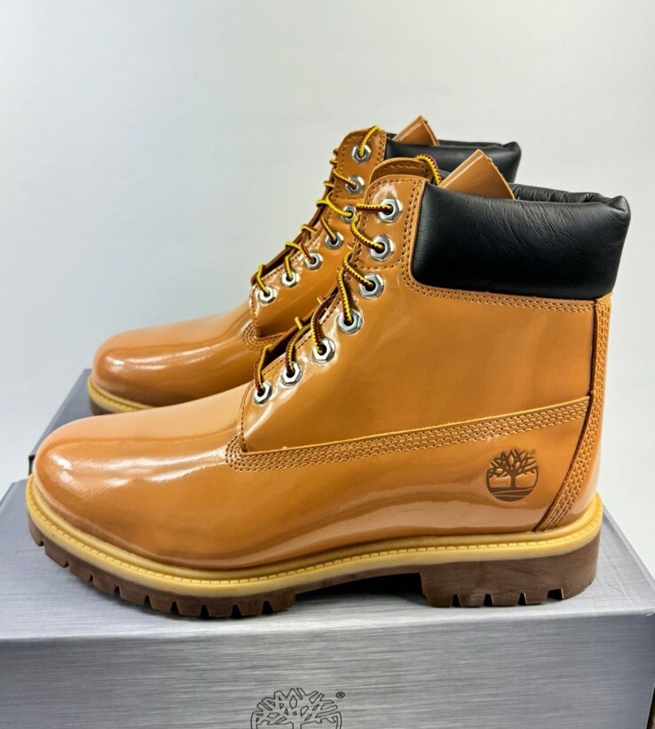 TIMBERLAND X VENEDA CARTER WHEAT PATENT LEATHER BOOTS SIZE