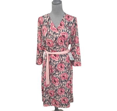 lularoe pink dress Lularoe Nicole Dress Womens Pink w/ Colorful Circles Medium