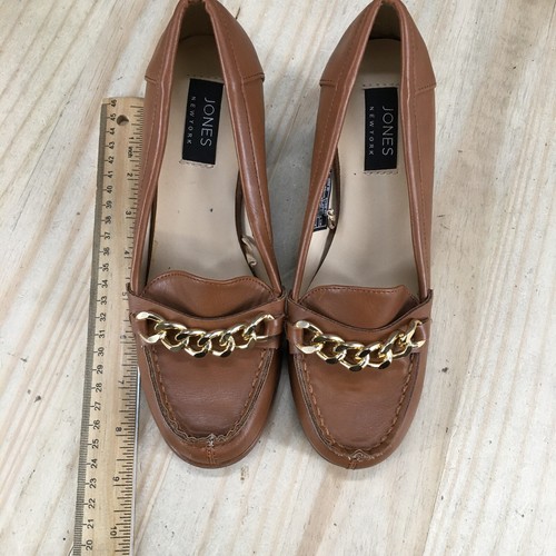 Jones New York Heels Womens 5.5 M Cyri Casual Slip On Moc Toe Loafer Pumps Brown - 第 10/21 張圖片
