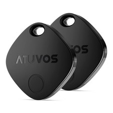 ATUVOS Bluetooth Tracker Tags for Apple Find My - 2 Pack, Black