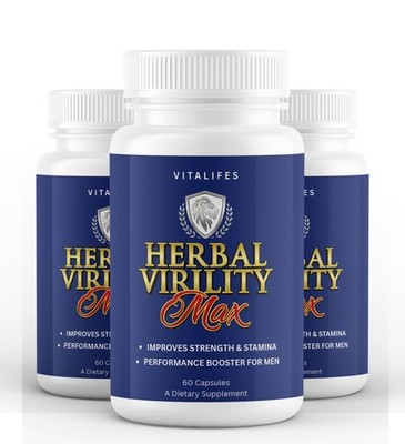3 Pack - Herbal Virility Max Men Pills, Herbal Virility Max Male Support Energy
