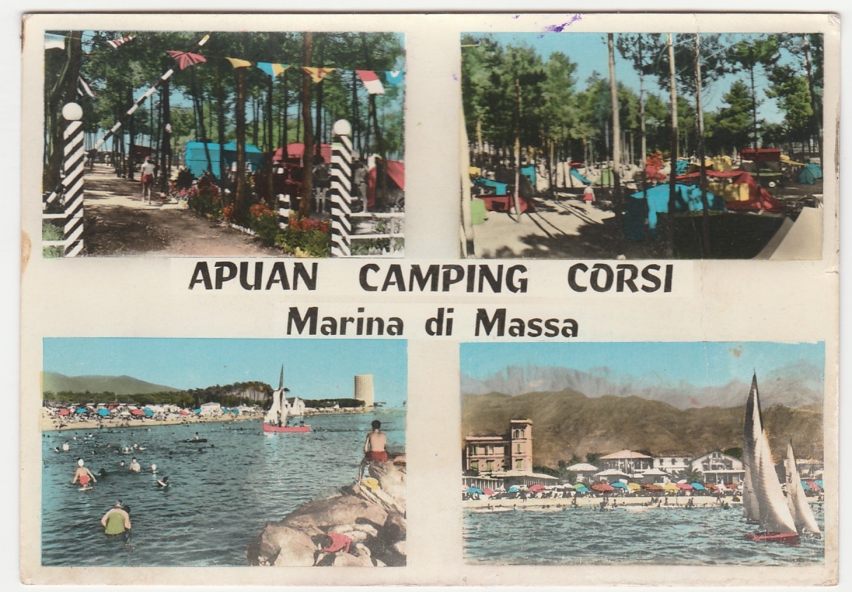 MARINA DI MASSA - APUAN CAMPING CORSI - VIAGG. 1963 -29399-