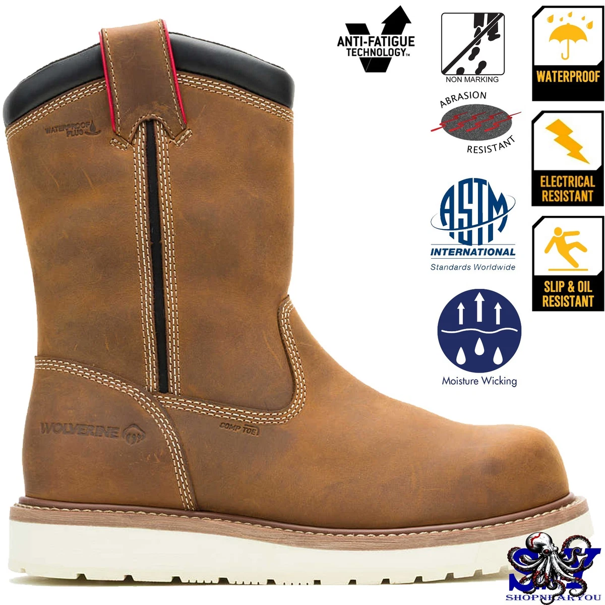 Wolverine Rev UltraSpring DuraShocks Vent Carbonmax Boot W220018 Men 10.5M Brown Wolverine Combat Boots for Men for Sale | Shop New & Used  main image 3