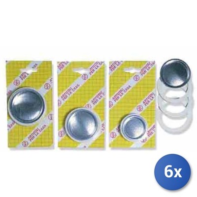 6x Set Bialetti Moka Dichtung + Filter Für 6 Tassen Grau