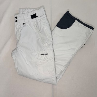 Arctix Snow Pants Women Medium White Excellent Insulated Cargo Winter Ski Pants