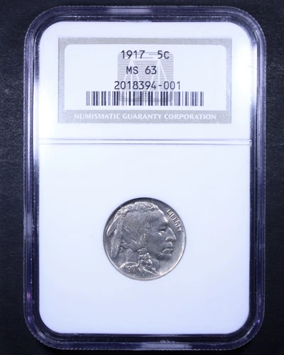 1917 Buffalo Nickel - 5c NGC MS63 - Nice Coin!