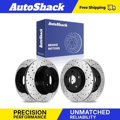 Front Rear Drilled Slotted Brake Rotors for Nissan Murano INFINITI M37 V6