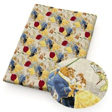 Disney Beauty  The Beast 100 Cotton Fabric by the Meter   Dancing Rose Print