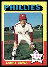 1975 Topps Card Baseball Larry Bowa Philadelphia Phillies #420 EX-MT