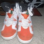 Jordan Air Jordan 6 Boys 6.5Y White Orange Green Gray High Top Sneakers — photo 1