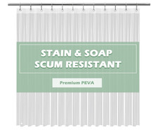 Clear Shower Curtain Liner 5g Heavy Duty PEVA Waterproof with 72''x72" New