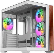 Thermaltake View 380 WS ARGB; Mid Tower Chassis; Side Wood Trim; 4x120mm WHITE
