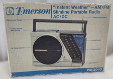 Vintage Emerson PM3910 AM FM Weatherband Portable Radio