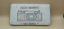 Collect Moments Not Things Faux Leather Wallet
